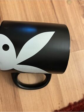 Black playboy Ceramic Mug with White Graphic - Home Accents